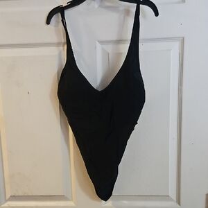 OCEAN BLUES ONE PIECE SWIMSUIT: BLACK: NEW WITH TAGS: SIZE L